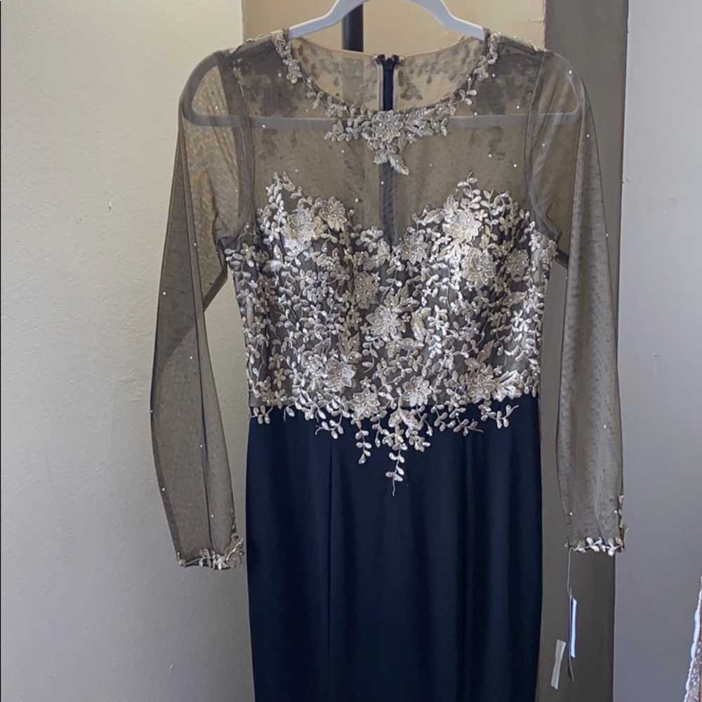 XSCAPE Formal Dress - Black and Gold